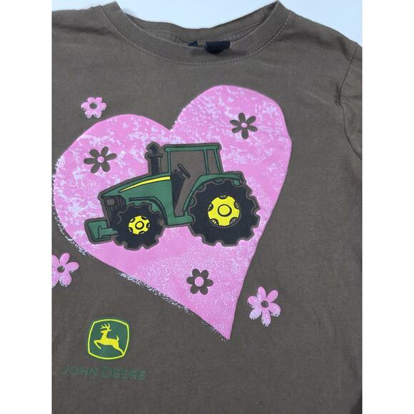 Girls John Deere Big Heart Long Sleeve Camo Shirt Large 14/16 - Picture 3 of 5